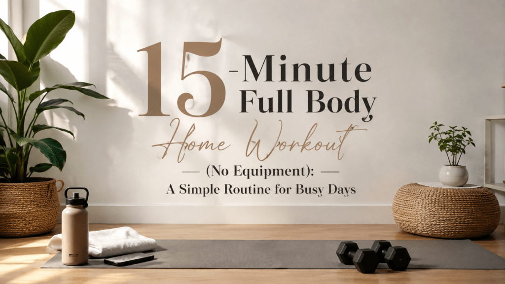 15-Minute Full Body Home Workout (No Equipment) A Simple Routine for Busy Days