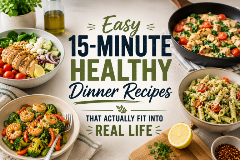 Easy 15-Minute Healthy Dinner Recipes That Actually Fit Into Real Life