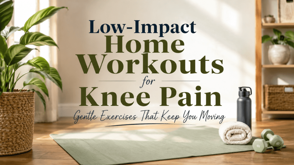 Try low-impact home workouts for knee pain with gentle exercises to build strength, stay active, and protect sensitive knees.