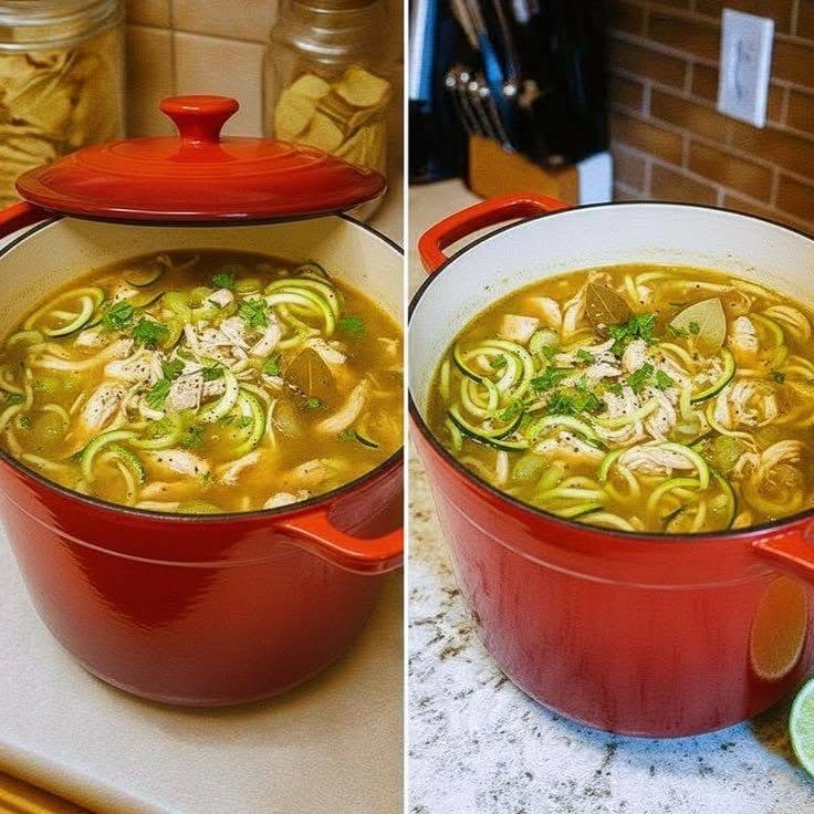 Cozy Keto Homestyle Chicken Noodle Soup