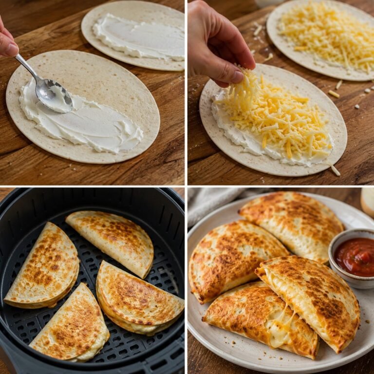 Easy Air Fryer Cheesy Chicken Quesadilla Pockets for Weight Loss