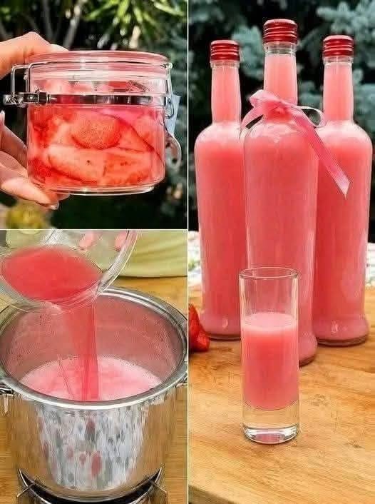 Homemade Keto Strawberry Cream Cocktail with Whey Protein