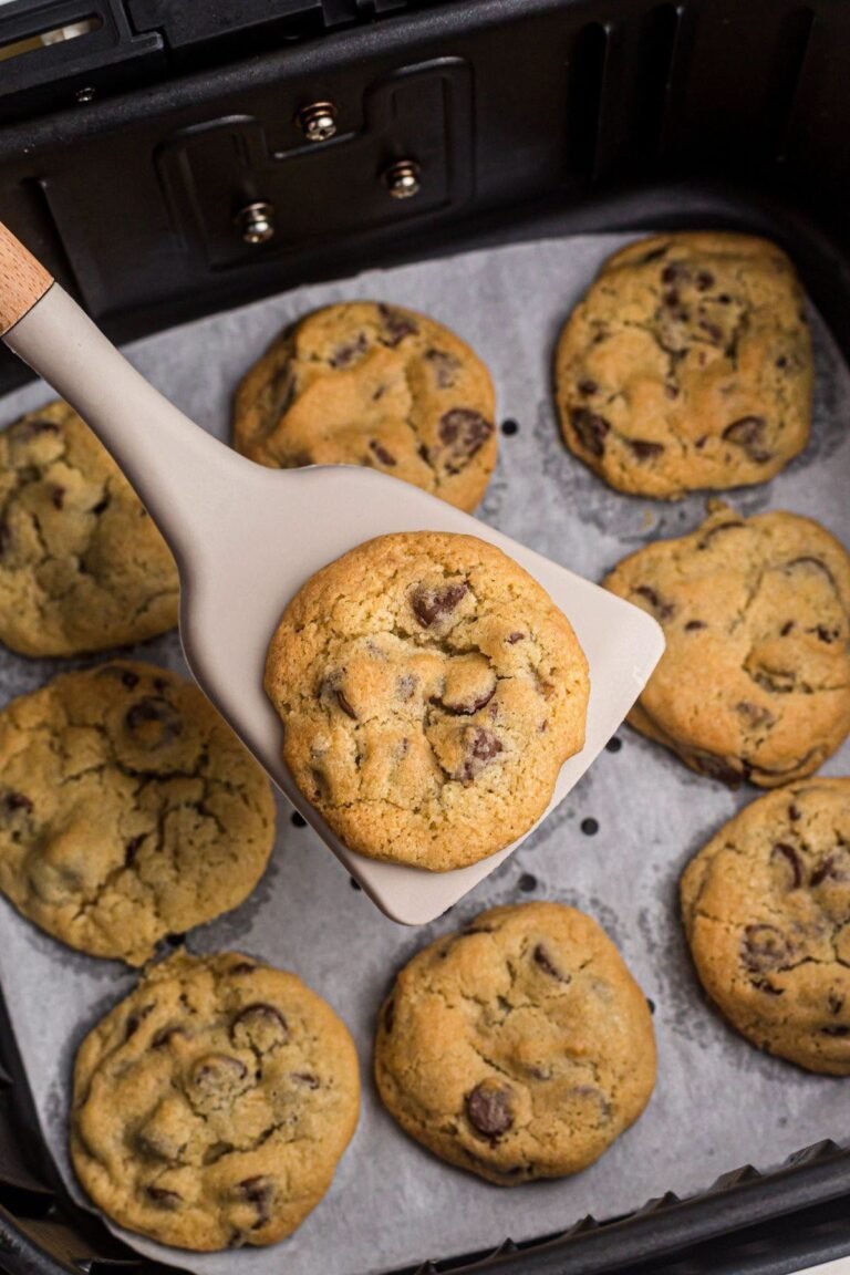 Healthy High-Protein Air Fryer Chocolate Chip Cookies (Low-Carb)