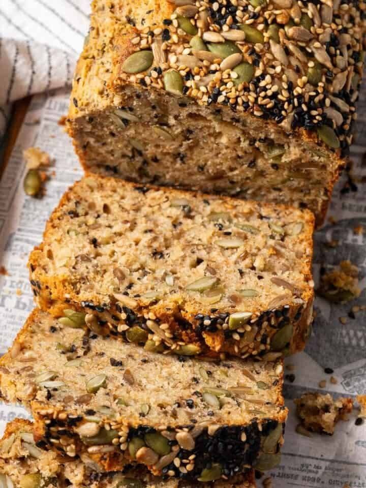 Flourless Multi-Seed Bread for High Protein & Keto Diets
