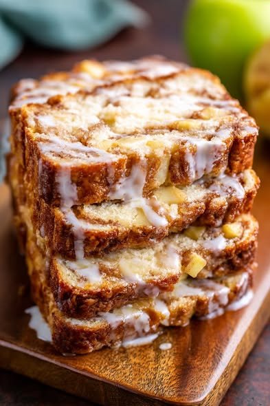 High Protein Sourdough Apple Fritter Loaf