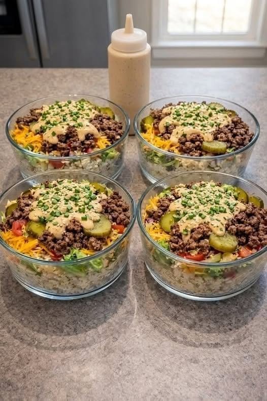 Healthy Big Mac Cheeseburger Bowls & Lettuce Wraps for Weight Loss