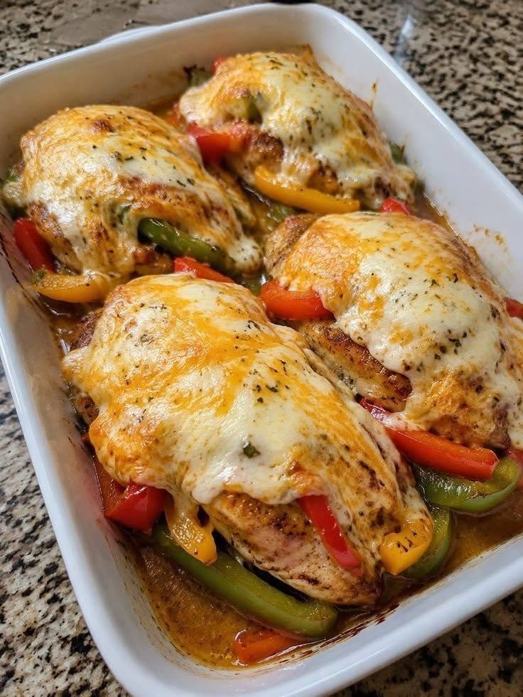 Keto Fajita Chicken Bake | An Easy, Cheesy High-Protein Dinner