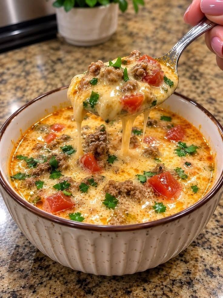 Easy 30-Minute Cheesy Keto Taco Soup