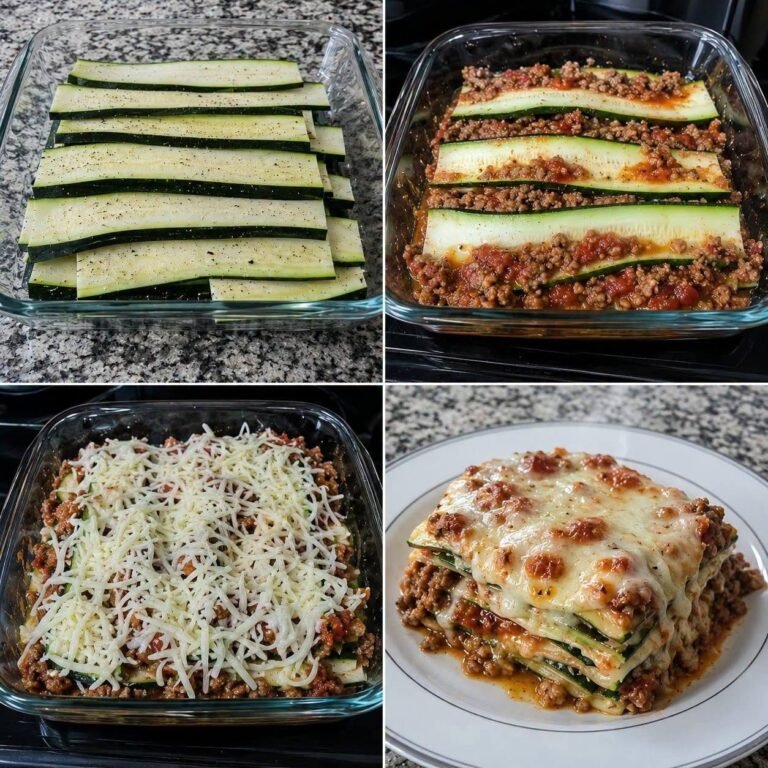 Low-Carb Zucchini Lasagna with Lean Ground Beef and Ricotta
