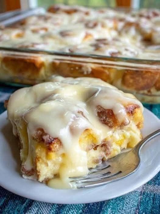 High-Protein Overnight Orange Roll French Toast Bake; Low-Carb Orange Sweet Roll Breakfast Casserole
