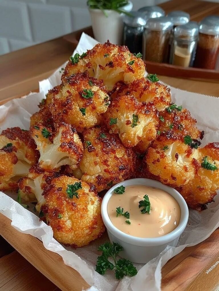 Easy Crispy Air Fryer Cauliflower Bites (Low-Carb & High-Protein Side)