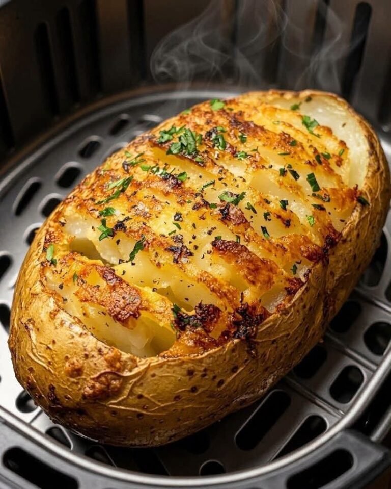 Easy Crispy Air Fryer Baked Potatoes (High Protein Meal Prep)