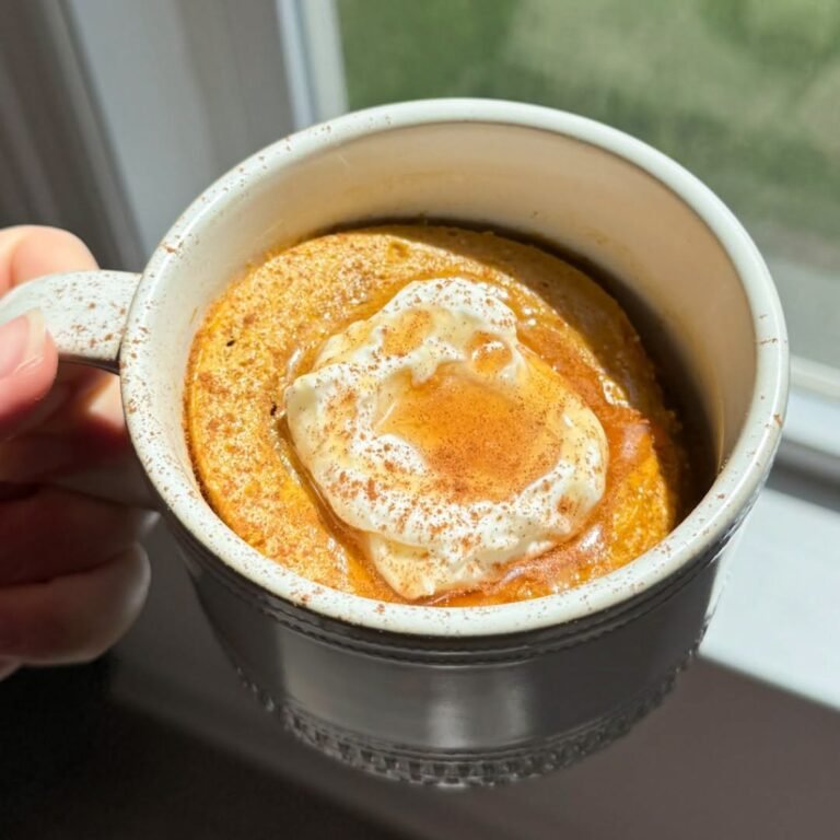 High Protein Pumpkin Mug Cake (Ready in 2 Minutes!)