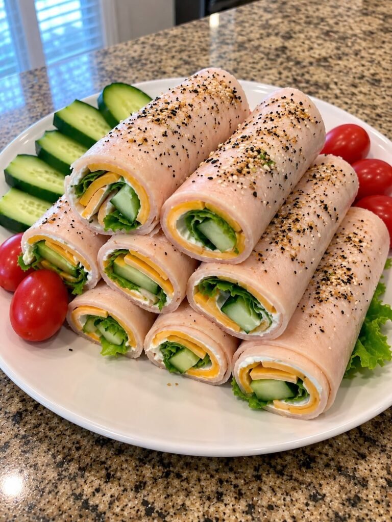 5-Minute Turkey Cheese Pinwheels for Quick Weight Loss Lunches