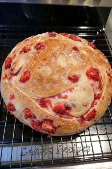 High-Protein Strawberry Artisan Sourdough Loaf