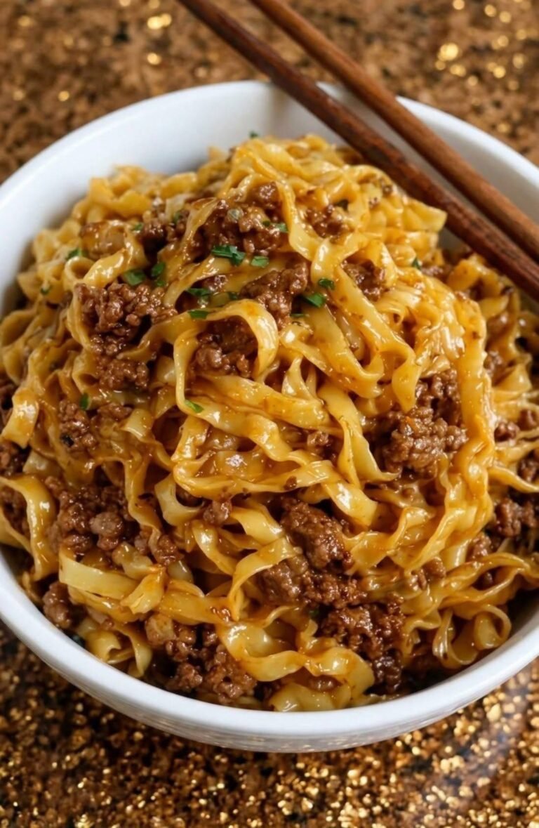 High-Protein Mongolian Beef Noodle Skillet