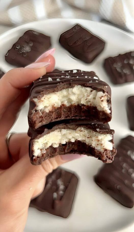 High Protein Chocolate Coconut Bars | Easy Low Carb Snack
