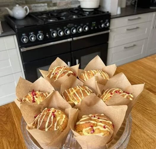 Sourdough Discard Vanilla Bean Muffins (High Protein, Low Carb)