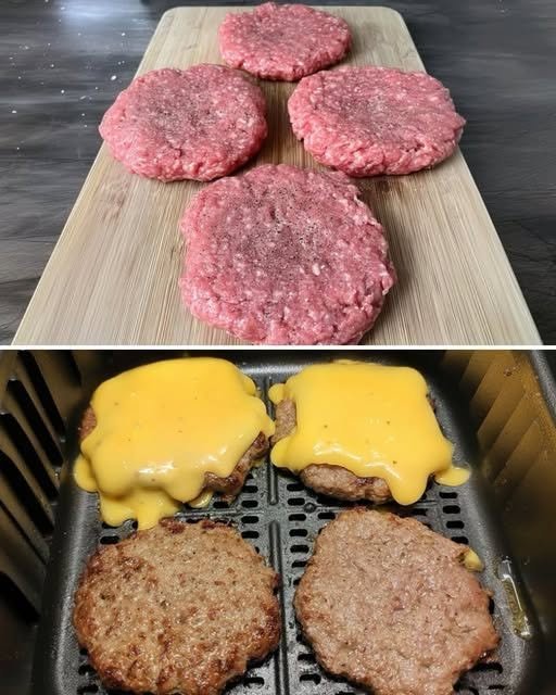 Easy Low-Carb Air Fryer Cheeseburgers (High Protein)
