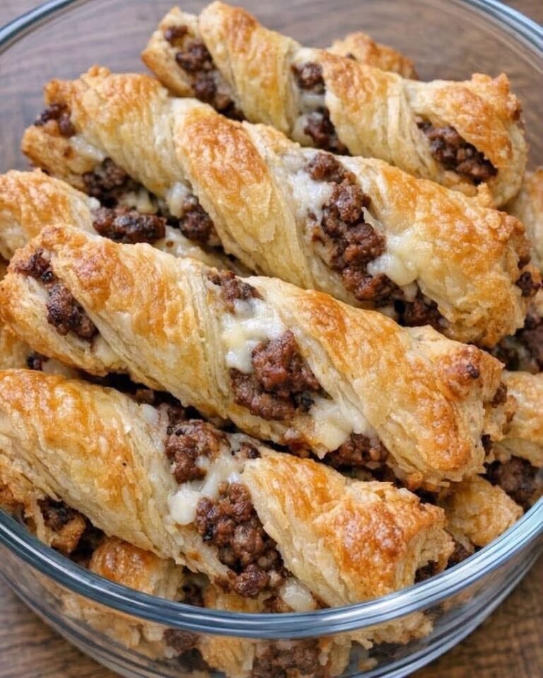 Crispy High Protein Beef Pastry Twists (Easy 4-Ingredient Recipe)