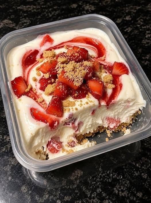 Quick Low-Carb Strawberry Cheesecake Breakfast Bowl