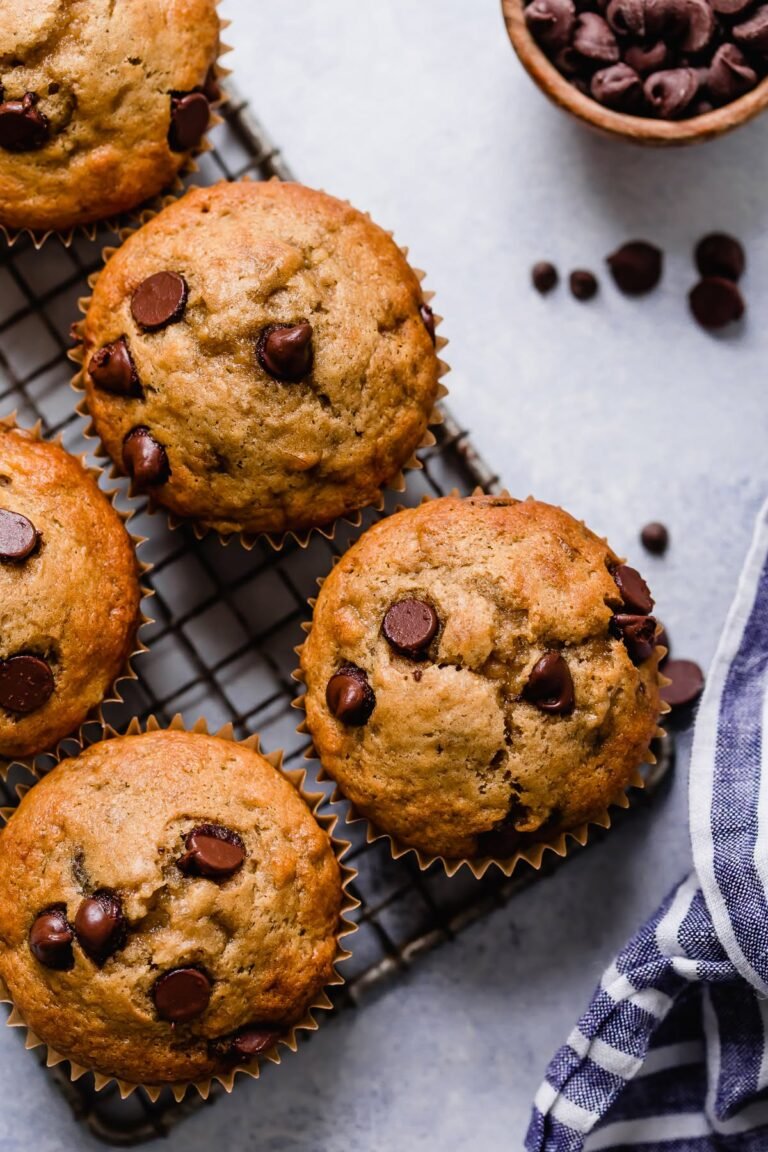High Protein Banana Chocolate Chip Muffins (Low-Carb Recipe)