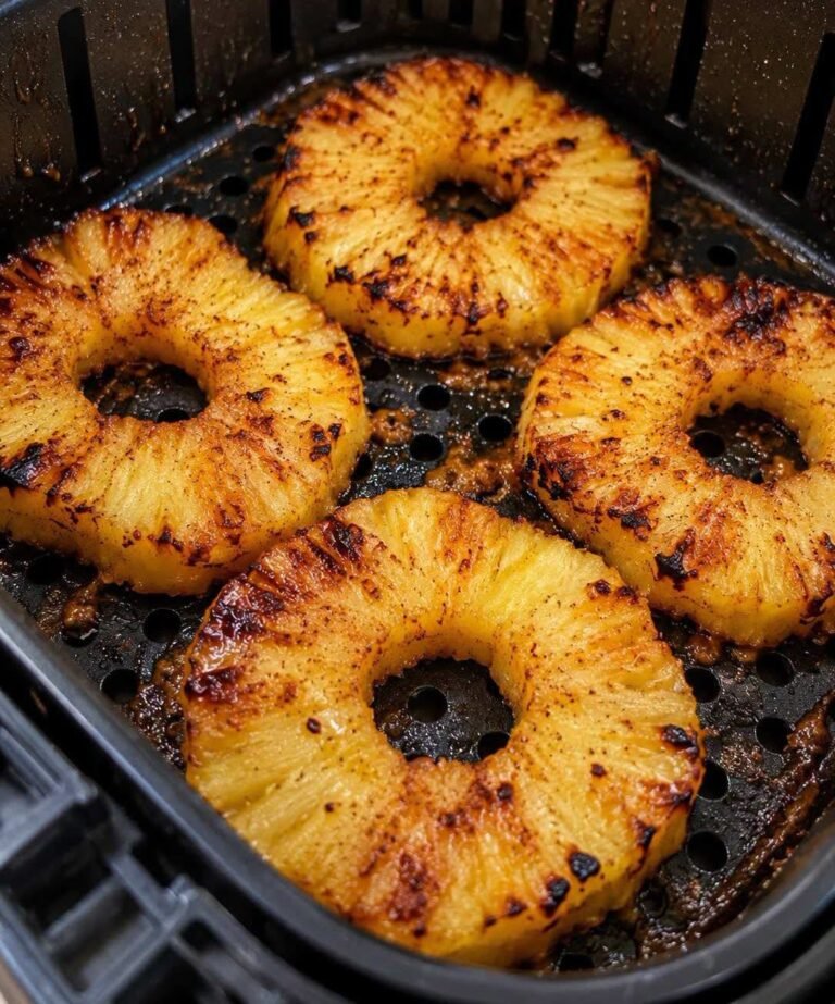 10-Minute Air Fryer Cinnamon Pineapple Bowls for High-Protein & Low-Carb Diets