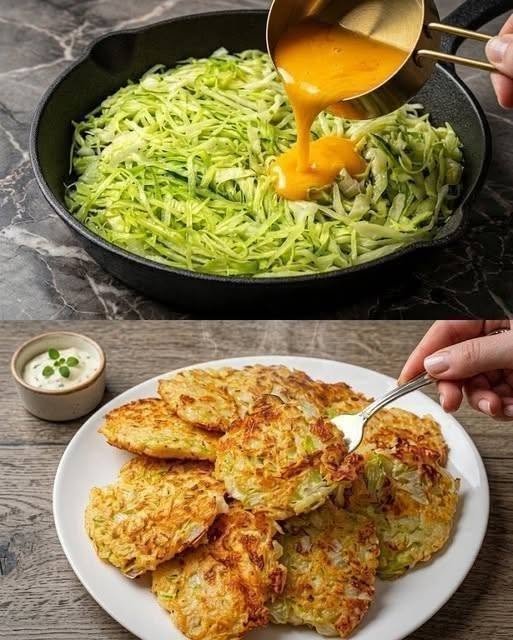 Easy Low-Carb Cabbage and Egg Pancakes (High-Protein Recipe)