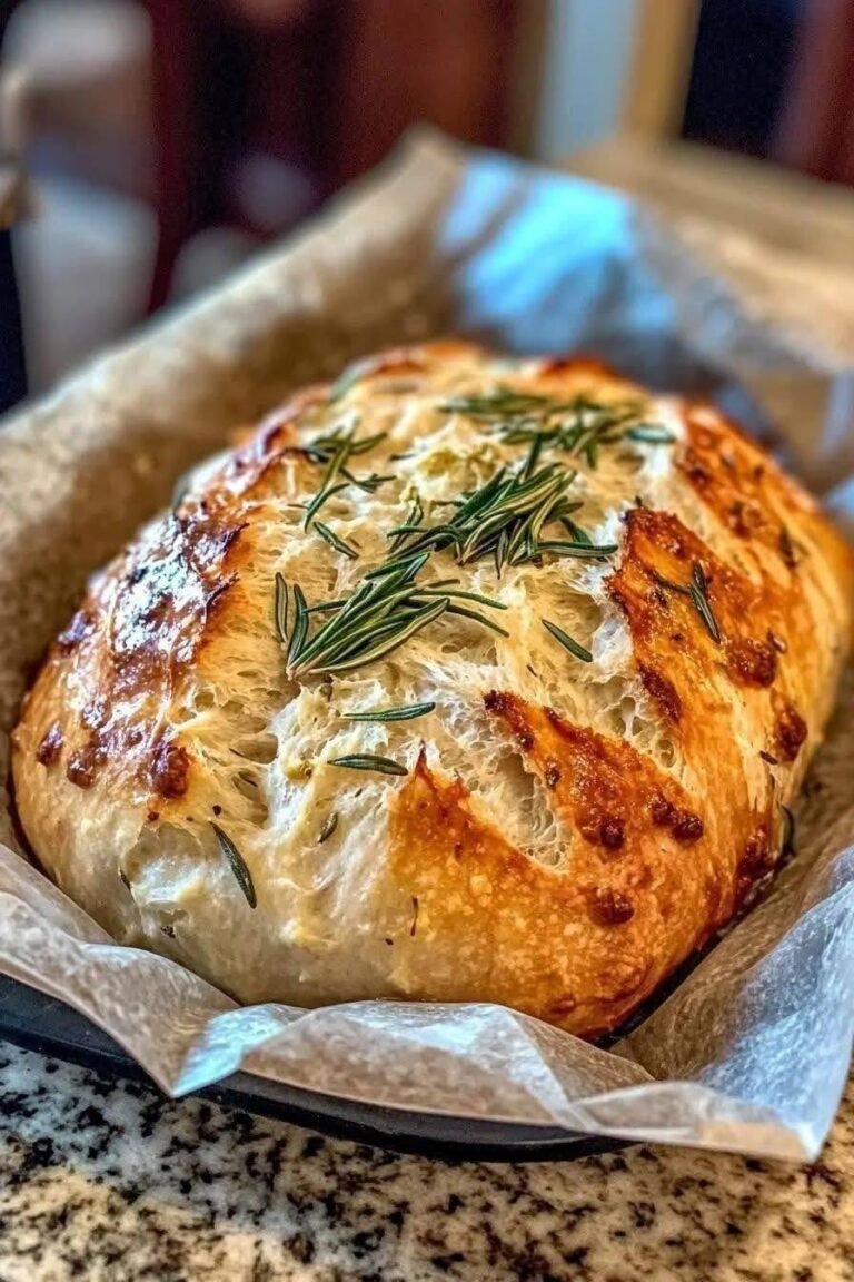 Crusty High-Protein Cottage Cheese Garlic Bread (No Kneading)