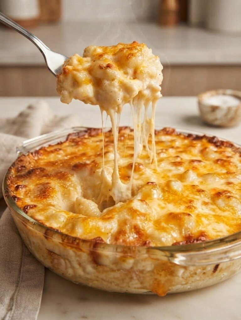Ultra-Creamy Low-Carb Cauliflower Mac and Cheese (High-Protein Bake)