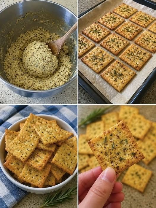 Easy Crunchy Rosemary Oregano Seed Crackers for Low-Carb Snacking