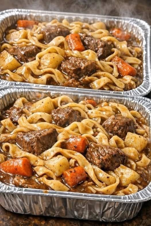 Easy 3-Ingredient Slow Cooker Beef Noodles (High Protein & Low-Carb)