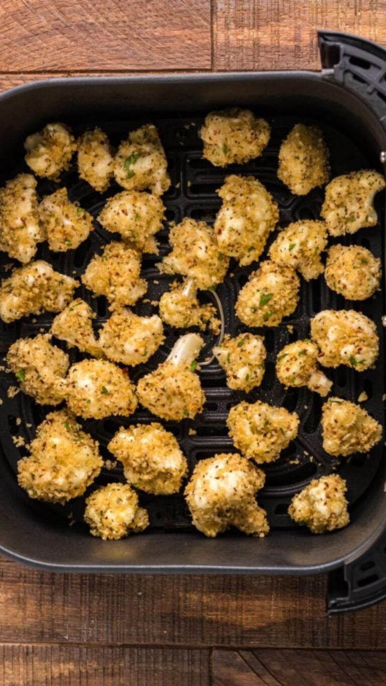 Low-Carb Air Fryer Garlic Parmesan Cauliflower