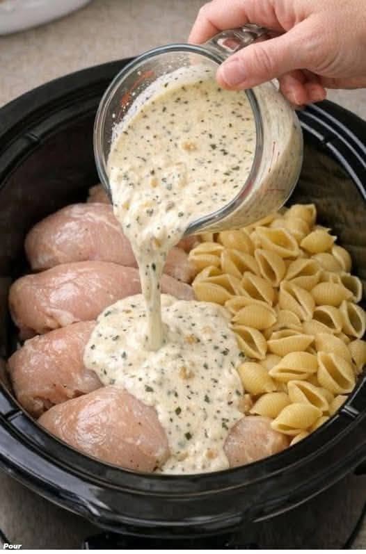 High-Protein Creamy Garlic Chicken Pasta (Low-Carb Shells)