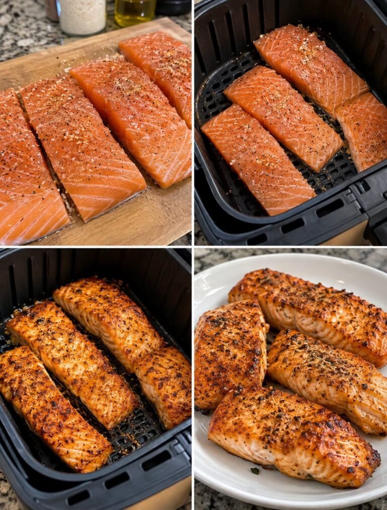 10-Minute Air Fryer Salmon Recipe (Crispy Outside, Tender Inside)