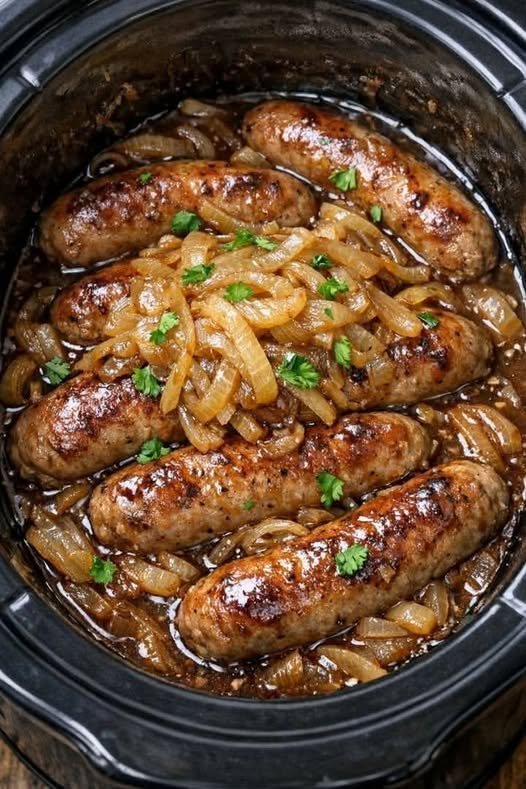 Easy Keto Cumberland Sausages in Rich Caramelized Onion Gravy