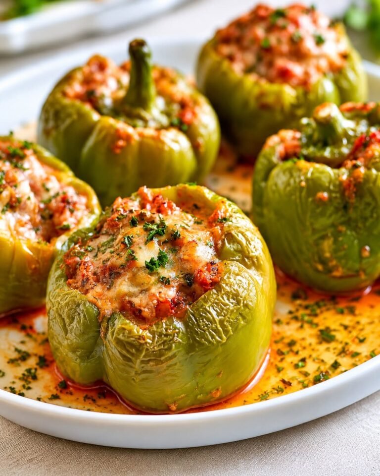 Easy Low-Carb Ground Beef Stuffed Bell Peppers