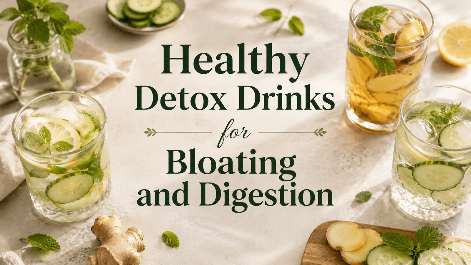 Healthy Detox Drinks for Bloating and Digestion