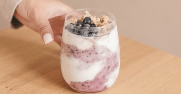 High Protein Blueberry Frozen Yogurt Bites