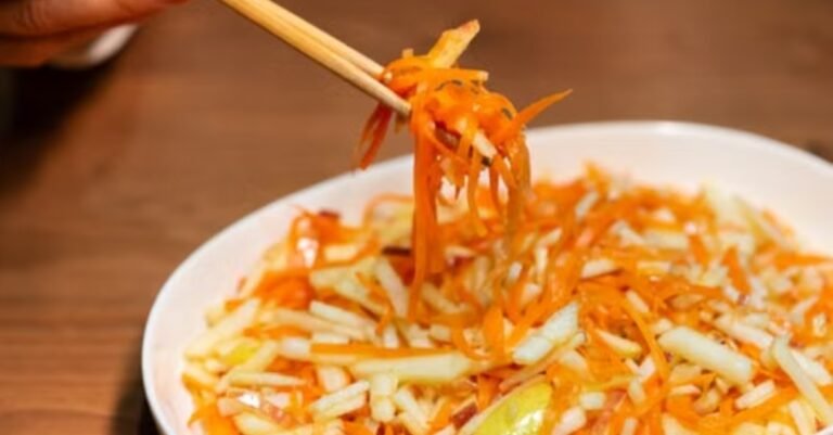 Crisp High-Protein Carrot and Apple Salad with Tangy Cranberries