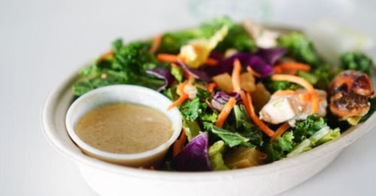 Crispy High-Protein Asian Cabbage Salad with Shredded Chicken
