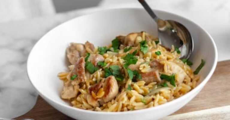 20-Minute Low Carb Mushroom & Spinach Orzo Dinner
