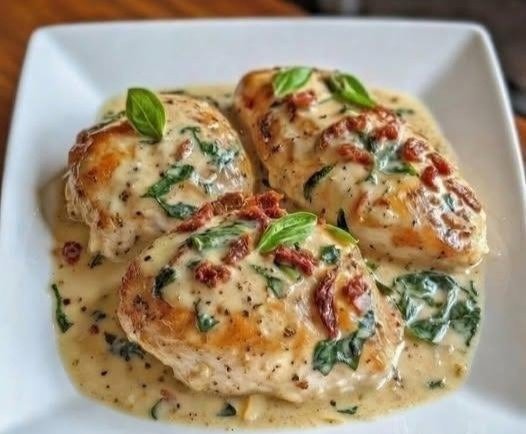 Easy Slow Cooker Tuscan Garlic Chicken (High Protein, Low-Carb)