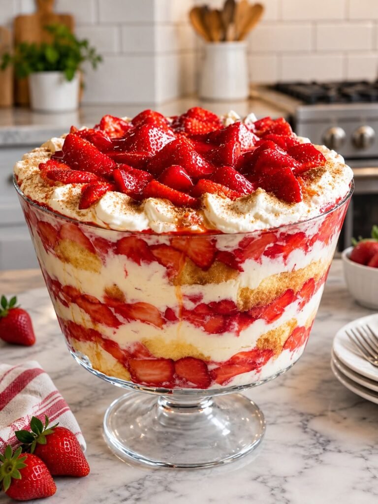 Low-Carb Strawberry Cheesecake Protein Trifle