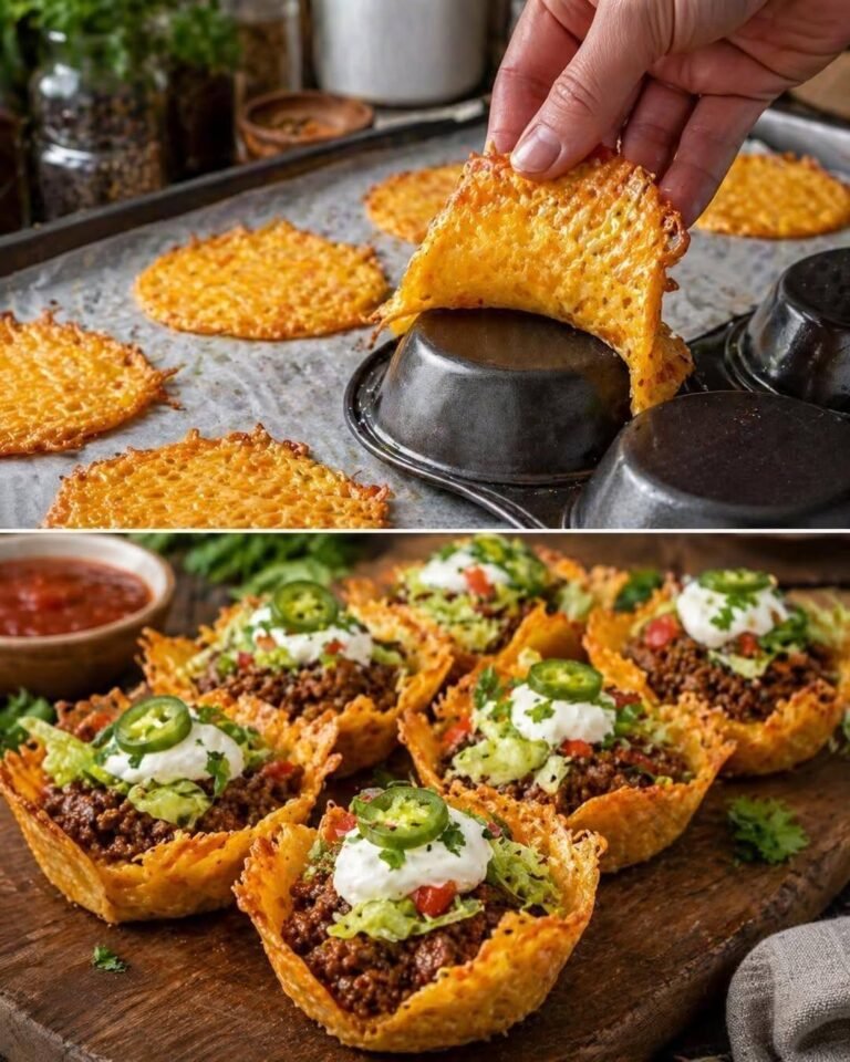 Easy High-Protein Keto Taco Bites with Cheddar Shells