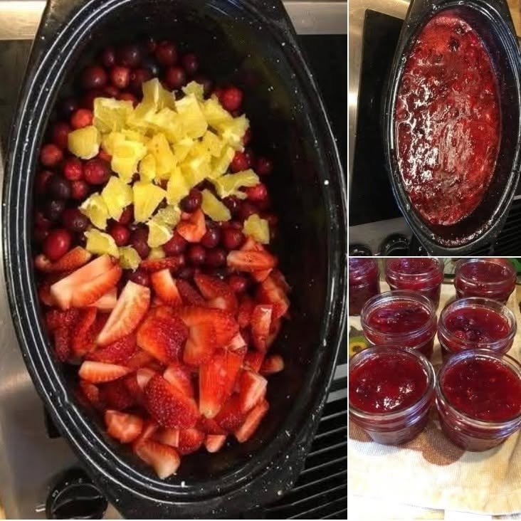 Sugar-Free Slow Cooker Triple Fruit Jam for High-Protein Diets