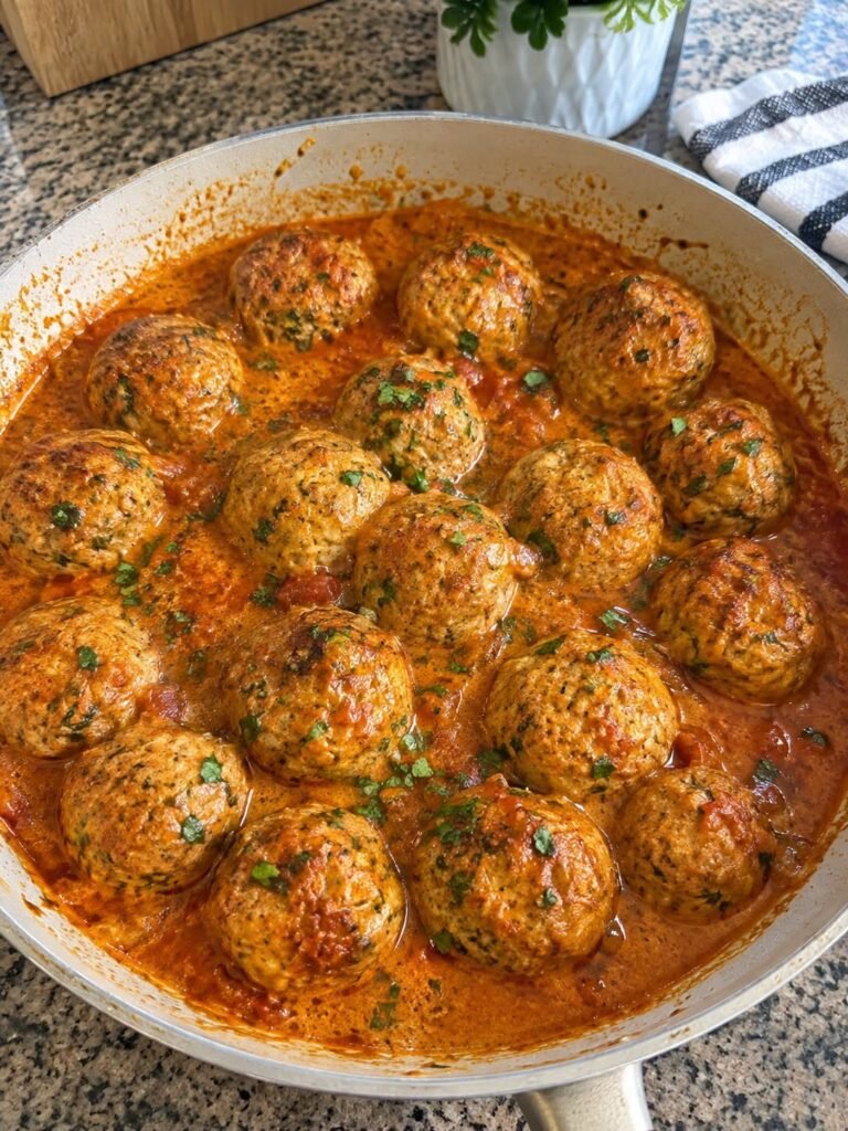 Easy Low-Carb Ground Chicken Meatball Curry