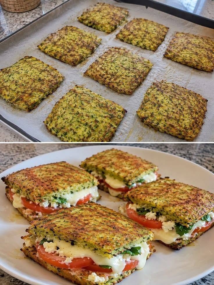 Easy High-Protein Zucchini Crust Grilled Cheese Sandwich