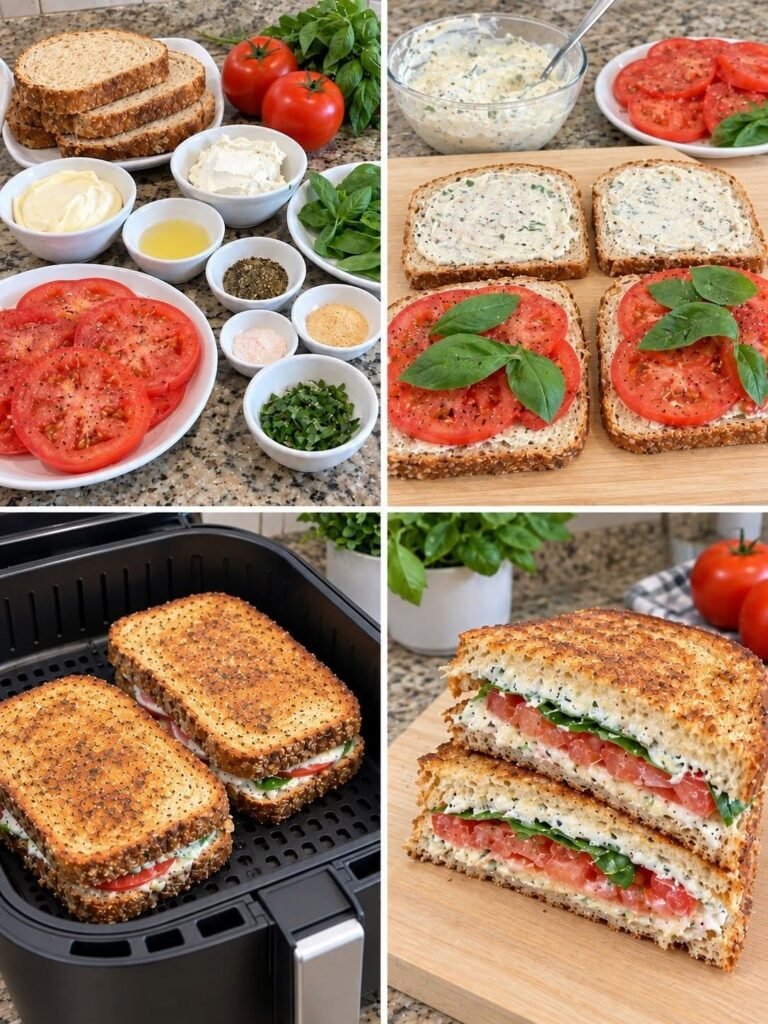 Low-Carb Southern-Style Tomato Sandwich with Whipped Protein Spread
