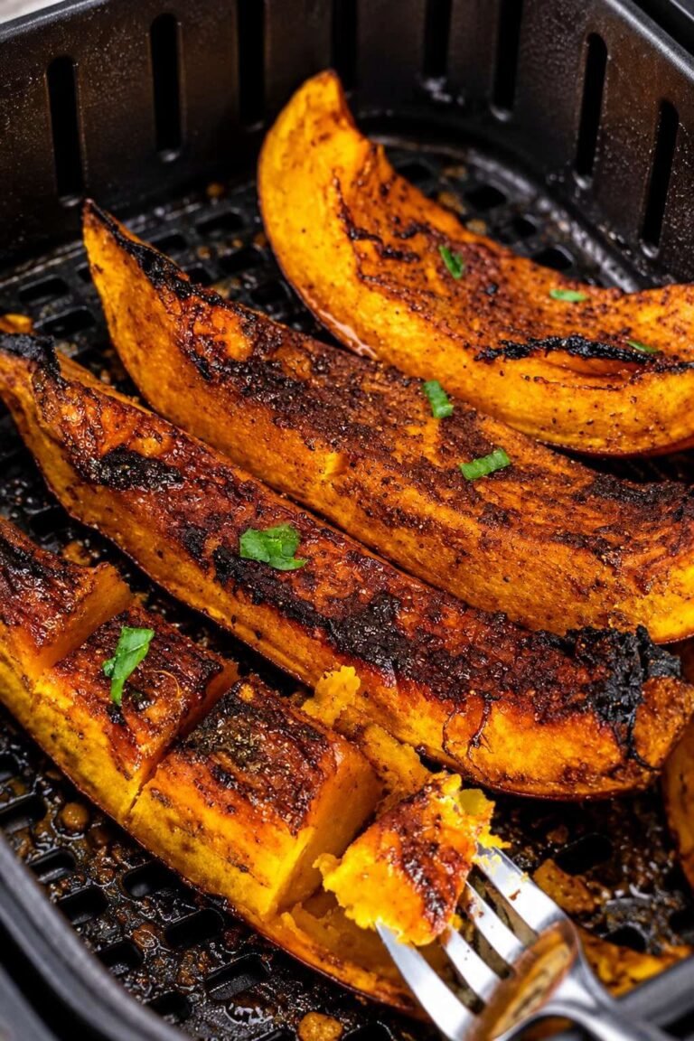 Savory Air Fryer Roasted Pumpkin (Quick Low-Carb Side Dish)
